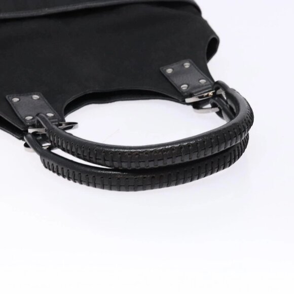 GUCCI GG Canvas Shoulder Bag Black Silver 132260 Auth 141652 - Picture 8 of 16